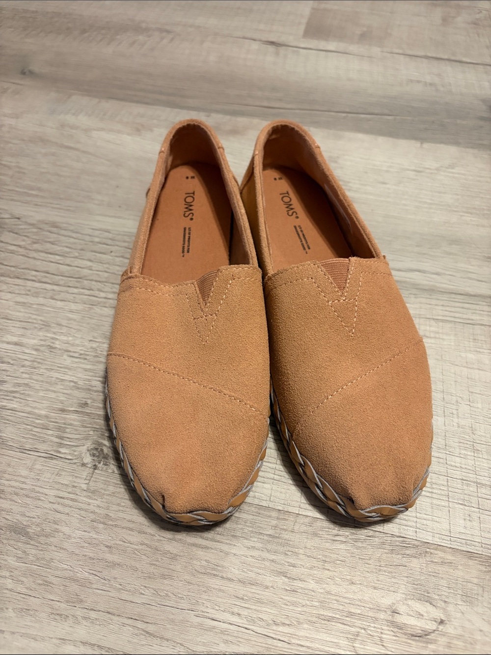 TOMS Suede Slip-On Loafers in Camel